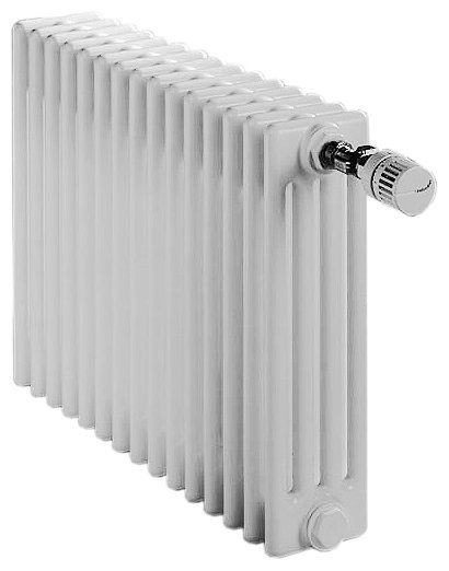 Радиатор стальной 4-х трубчатый Charleston 4100 4 секции, нижнее подключение Zehnder Ral 9016