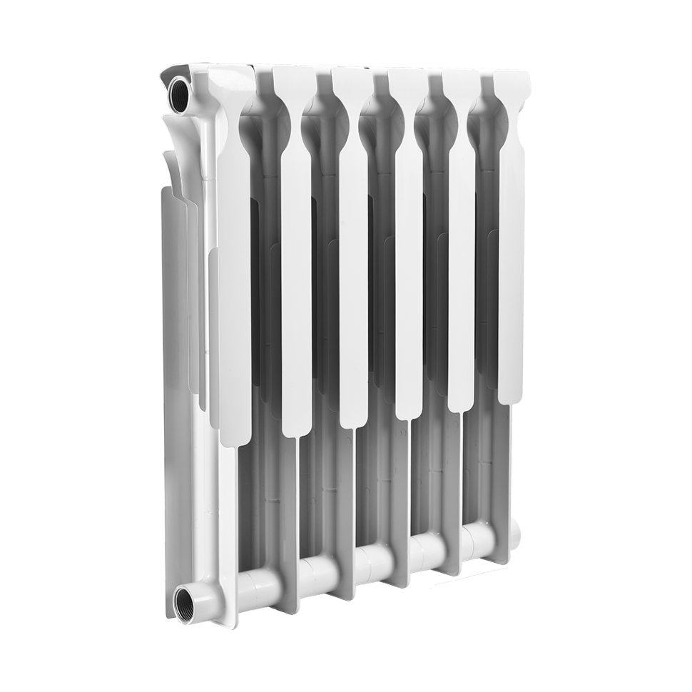 Радиатор биметаллический секционный SMART Install biEasy One 500 6 секций, боковое подключение Ral 9016