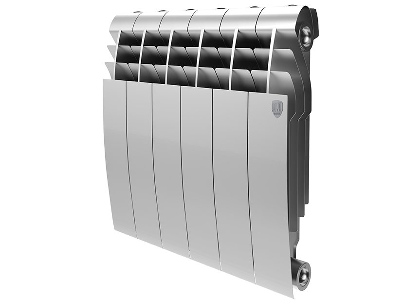 Радиатор биметаллический секционный Royal Thermo Biliner Silver Satin 350 10 секций, боковое подключение