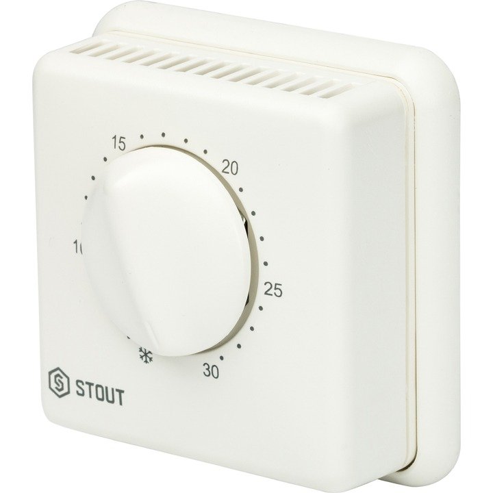 Термостат комнатный проводной TI-N с переключателем зима-лето и светодиодом STOUT