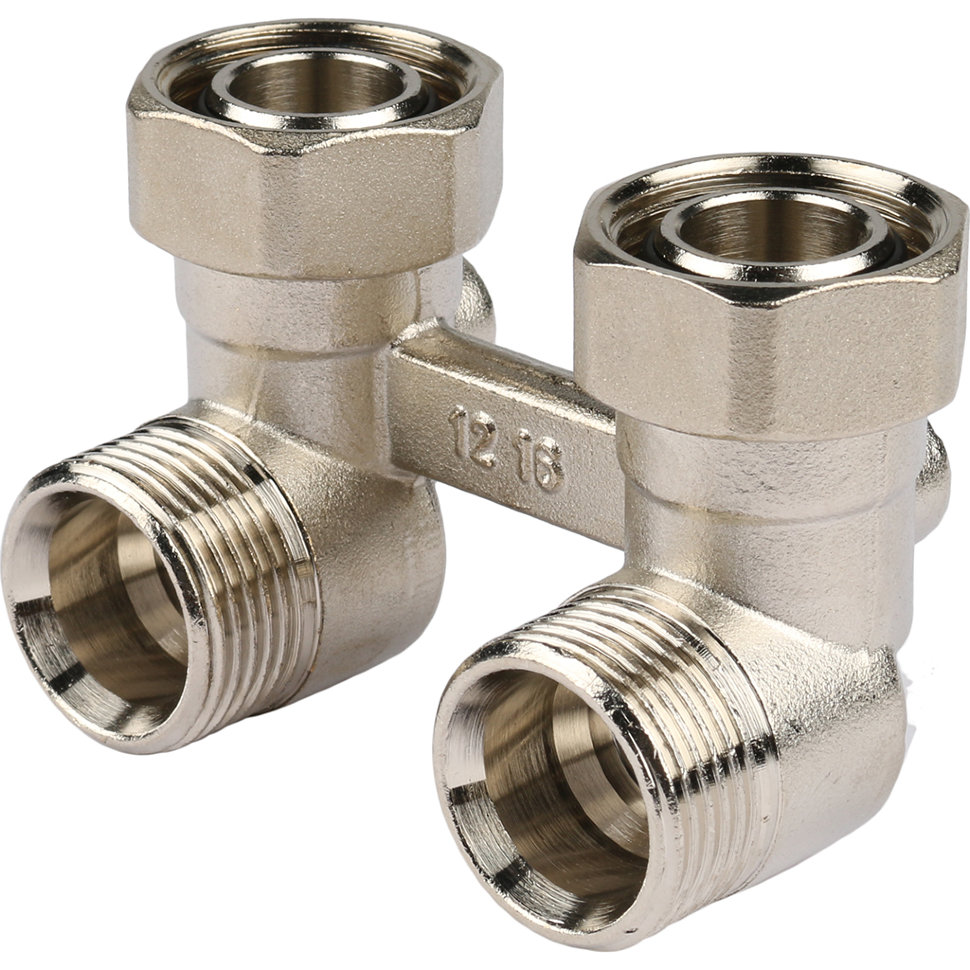 Узел нижнего подключения радиатора 1/2\" НР x 3/4\" НР, угловой REHAU ...