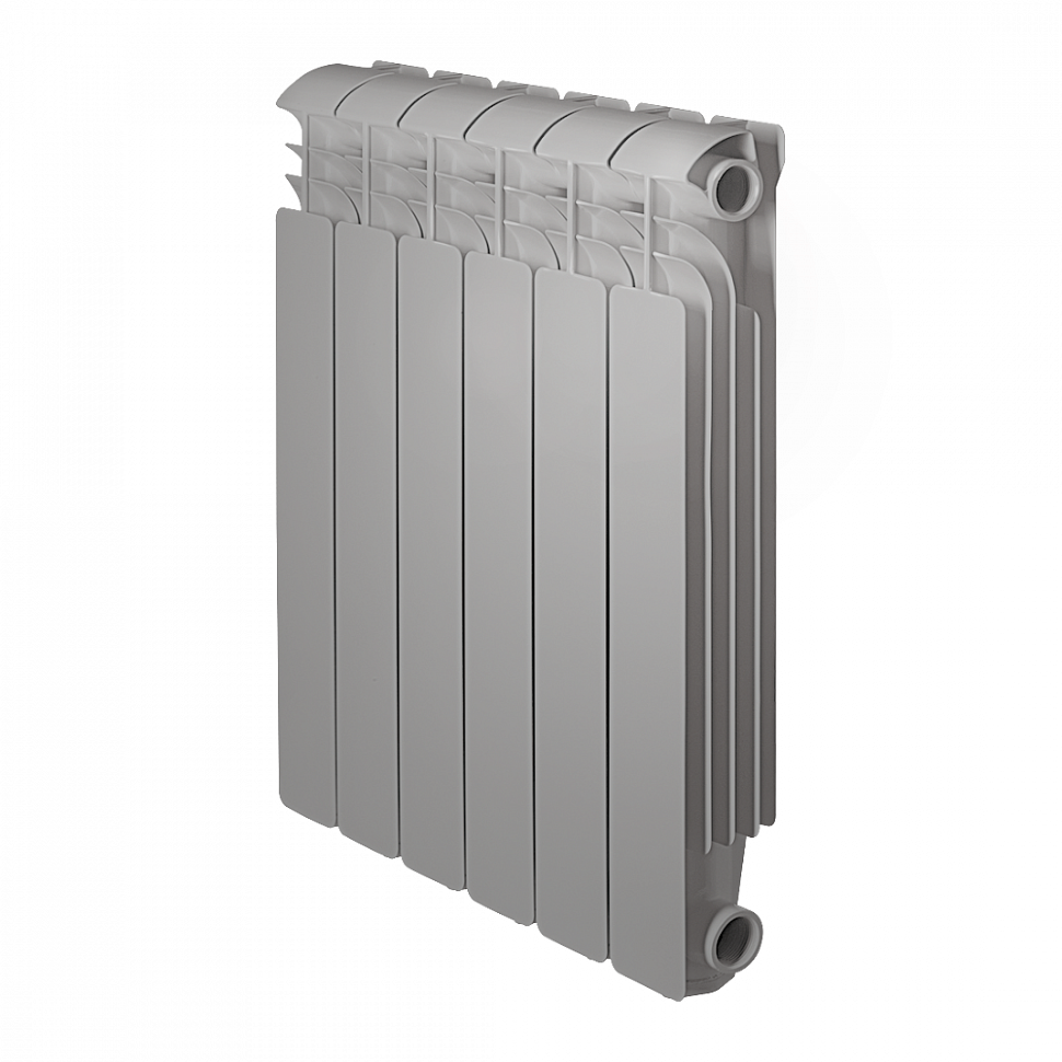 Радиатор алюминиевый секционный ISEO 500 4 секции, боковое подключение, серый Global