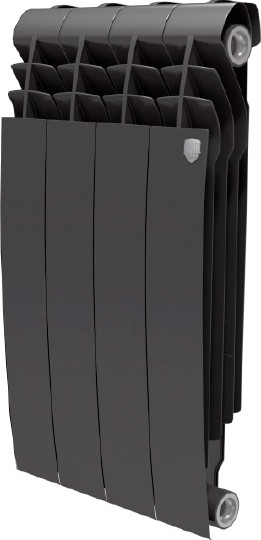 Радиатор биметаллический секционный Royal Thermo Biliner Noir Sable 500 4 секции, боковое подключение