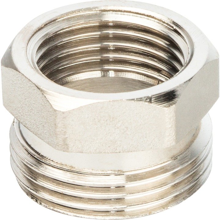 Разъемное соединение "американка" ВН 1/2, уплотнение под гайкой o-ring кольцо, никелированное STOUT
