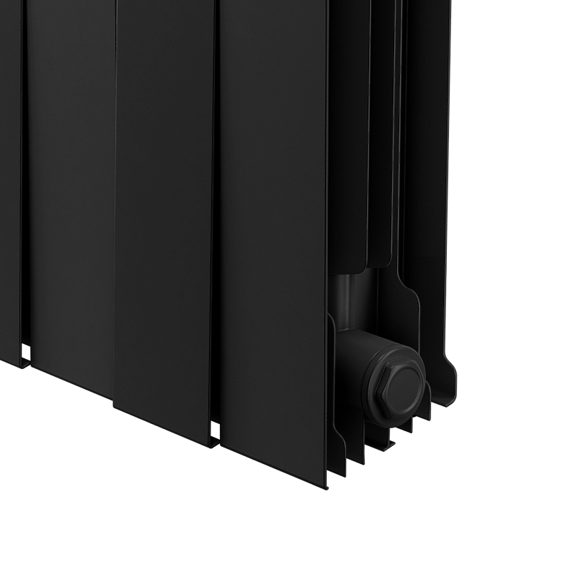 Радиатор биметаллический секционный Royal Thermo PianoForte Noir Sable 300 10 секций, боковое подключение